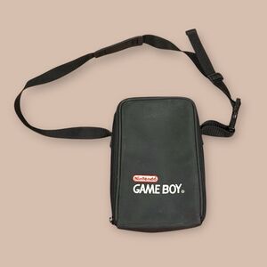 Vintage Official Nintendo Game Boy Travel Shoulder Bag Case Black Nylon